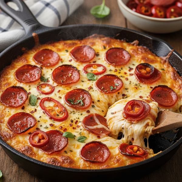 Spicy Pepperoni Cheese Bake recipe