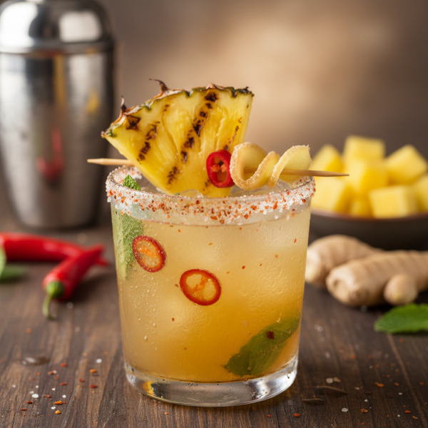 Spicy Pineapple Ginger Daiquiri recipe