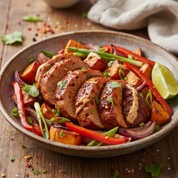 Spicy Pork and Sweet Potato Delight recipe