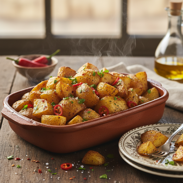 Spicy Portuguese Oven-Roasted Potatoes recipe