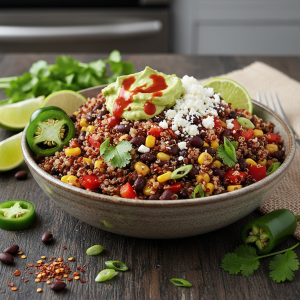 Spicy Quinoa & Black Bean Fiesta recipe