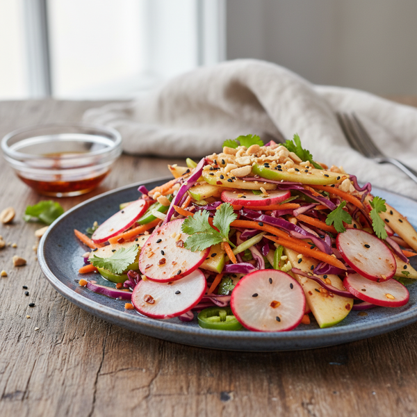 Spicy Radish and Apple Slaw recipe