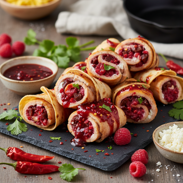 Spicy Raspberry Chipotle Turkey Rolls recipe
