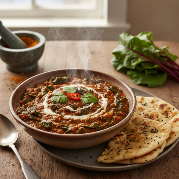 Spicy Red Chard Saag recipe