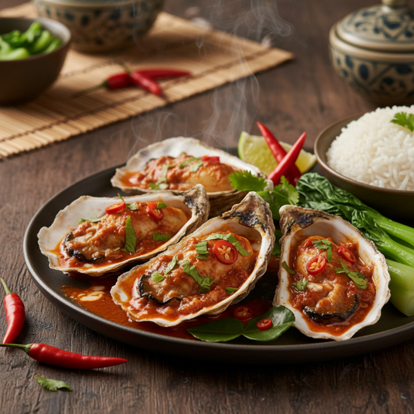 Spicy Red Curry Oysters Delight recipe