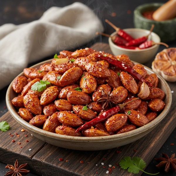 Spicy Roasted Almonds Delight recipe