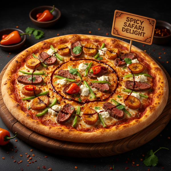 Spicy Safari Delight Pizza recipe