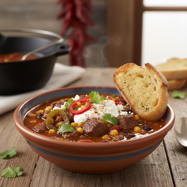 Spicy Santa Fe Beef & Green Chile Stew recipe