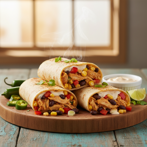 Spicy Santa Fe Chicken Wraps recipe