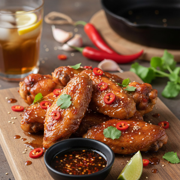 Spicy Savory Chicken Wings recipe