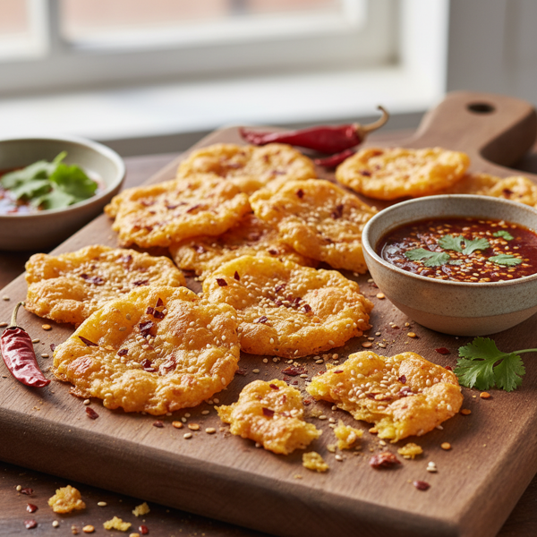 Spicy Sesame Cheddar Crisps recipe