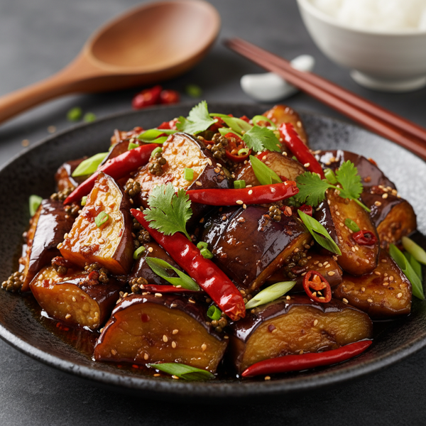Spicy Sichuan Style Eggplant Delight recipe