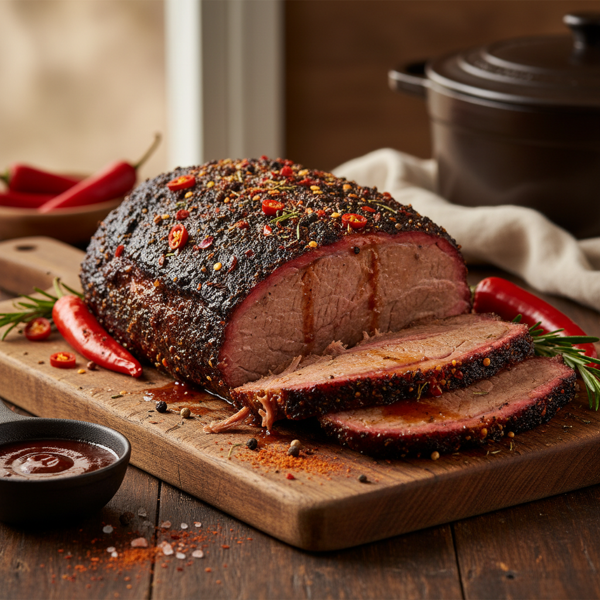 Spicy Slow-Roasted Beef Brisket recipe