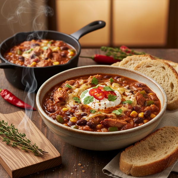 Spicy Smoked Irish-Mex Turkey Chili Delight recipe