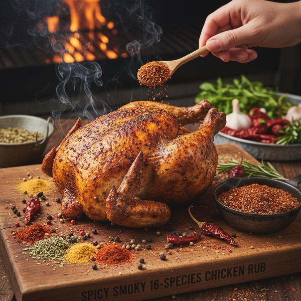 Spicy Smoky 16-Species Chicken Rub recipe