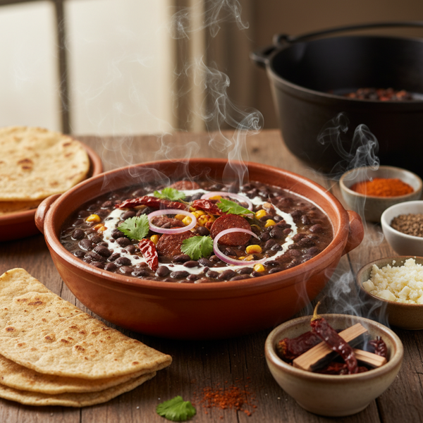 Spicy Smoky Black Bean Stew recipe