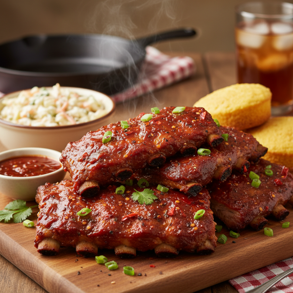Spicy Southern Baked Pork Ribs recipe