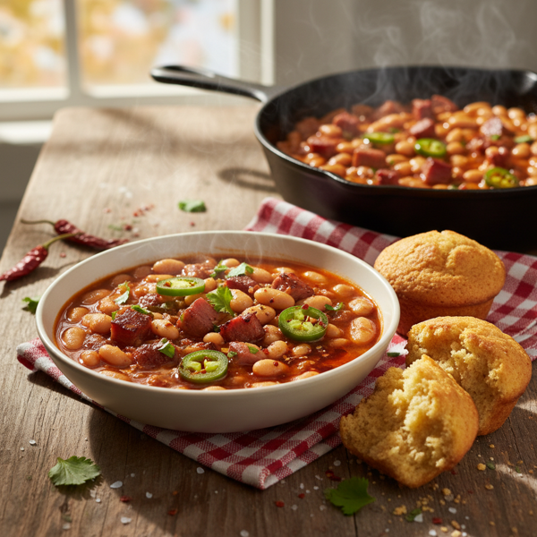 Spicy Southern Ham & Bean Delight recipe