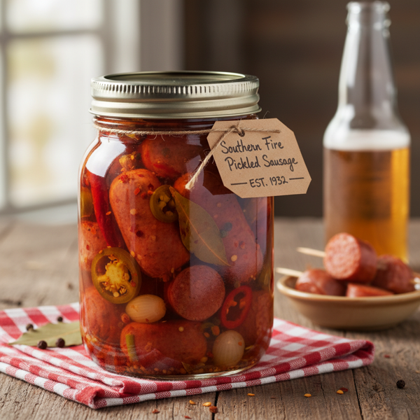 Spicy Southern Pickled Sausage recipe
