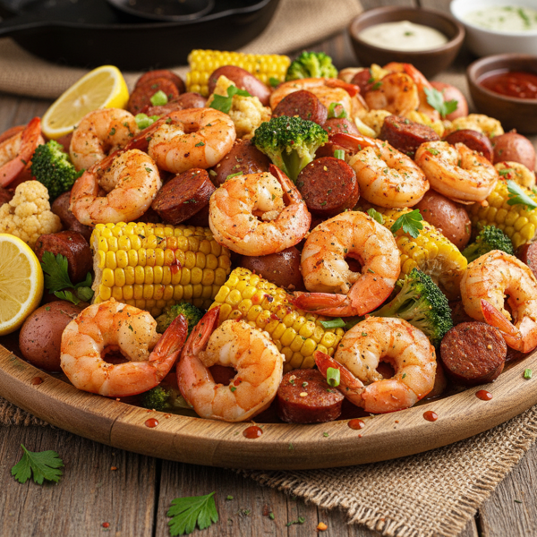 Spicy Southern Style Shrimp and Vegetable Boil recipe