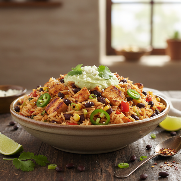 Spicy Southwest Black Bean & Rice Fiesta recipe