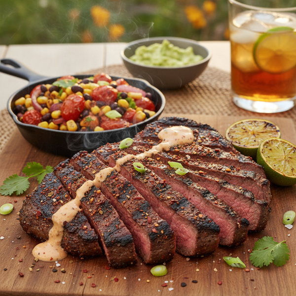Spicy Southwest Grilled Flat Iron Steak recipe