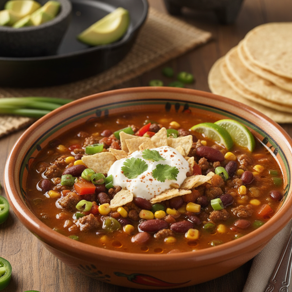 Spicy Southwest Taco Bean Soup recipe