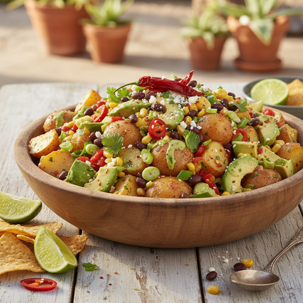 Spicy Southwestern Avocado Potato Salad recipe