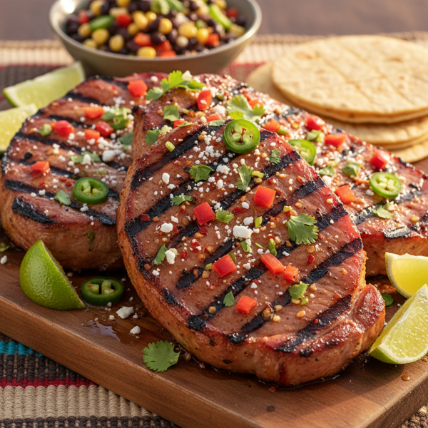 Spicy Southwestern Grilled Ham Steaks recipe