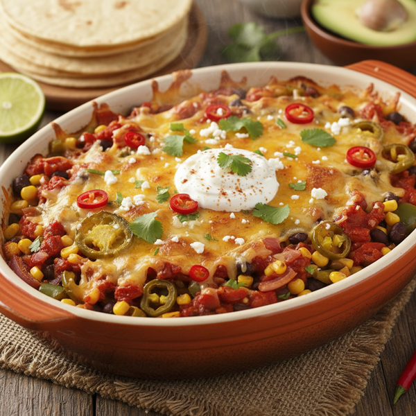 Spicy Southwestern Vegetarian Casserole recipe