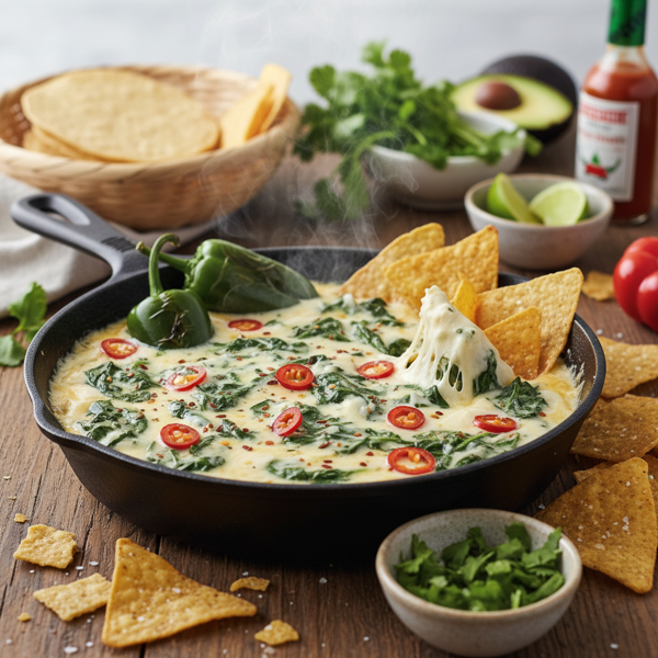 Spicy Spinach Queso Delight recipe