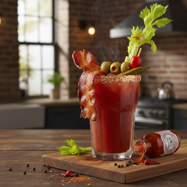 Spicy Sriracha Bacon Bloody Mary recipe
