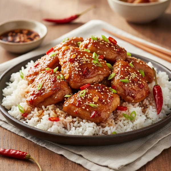 Spicy Sticky Chicken Delight recipe