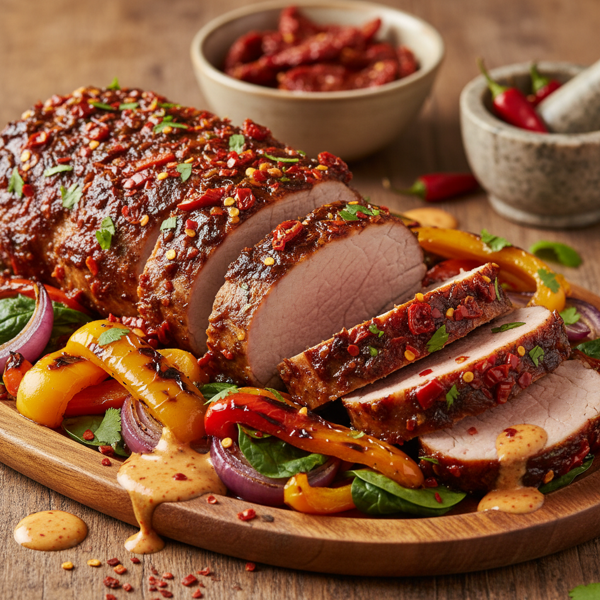 Spicy Sun-Dried Tomato & Chipotle Pork Tenderloin recipe