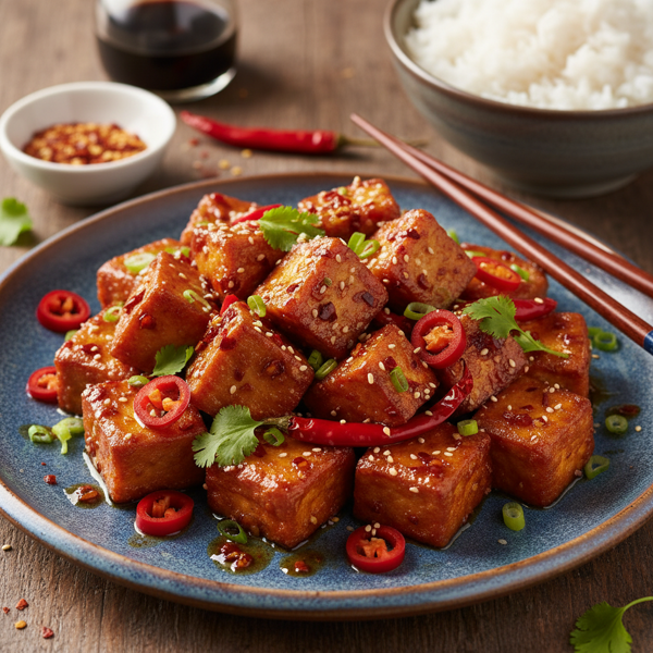Spicy Sweet General Tso's Tofu Delight recipe