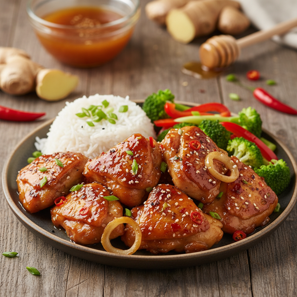 Spicy Sweet Honey-Ginger Chicken Delight recipe