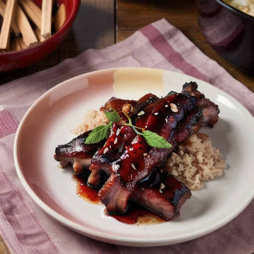 Spicy Sweet Plum-Glazed Pork Spareribs recipe