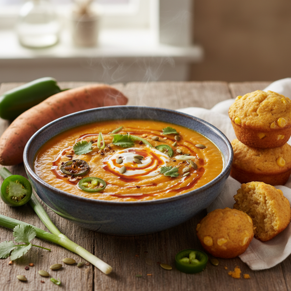 Spicy Sweet Potato & Jalapeño Bisque recipe