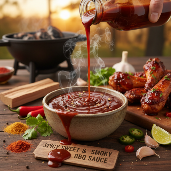 Spicy Sweet and Smoky BBQ Sauce recipe