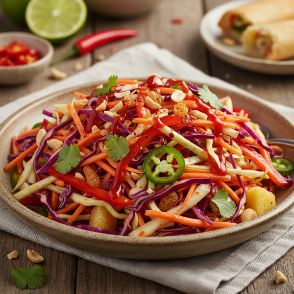 Spicy Sweet and Sour Cole Slaw Delight recipe