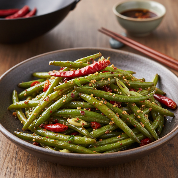 Spicy Szechuan-Style Green Beans recipe