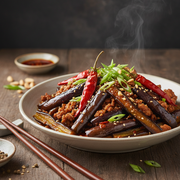Spicy Szechuan Eggplant Stir-Fry recipe