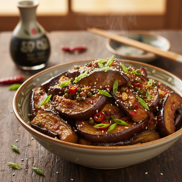 Spicy Szechuan Garlic Eggplant Delight recipe