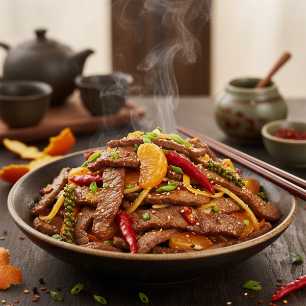 Spicy Szechuan Orange Beef Stir-Fry recipe