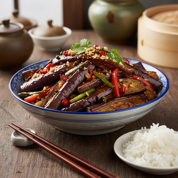 Spicy Szechuan Stir-Fried Eggplant recipe