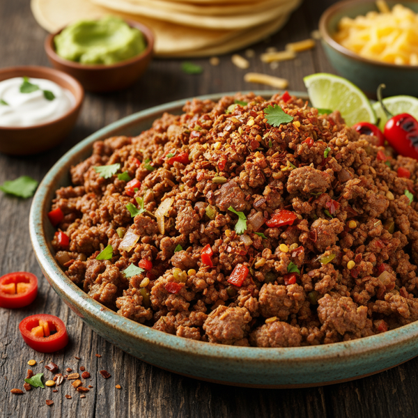 Spicy Taco-Style Seasoned Ground Beef recipe
