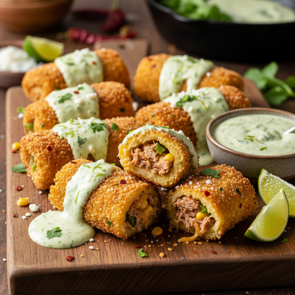 Spicy Tamale Bites with Zesty Sauce recipe