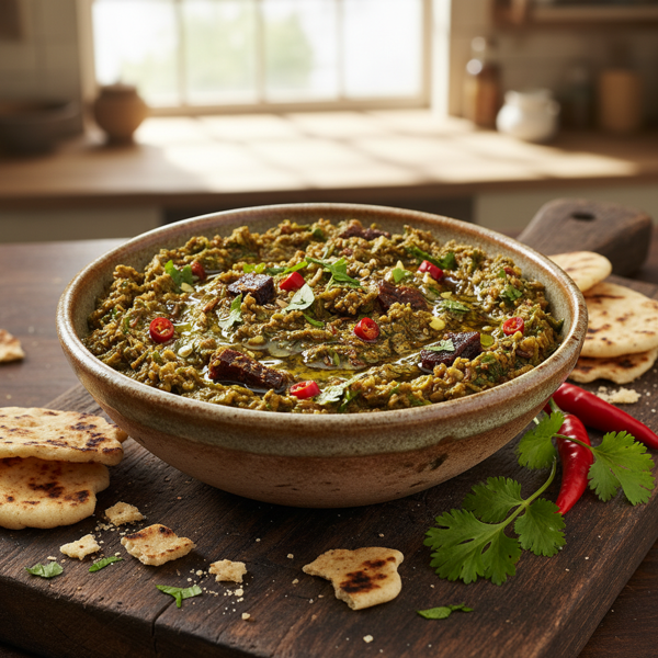 Spicy Tamarind and Cilantro Chutney recipe