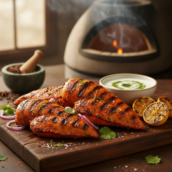 Spicy Tandoori-Marinated Chicken Breasts recipe