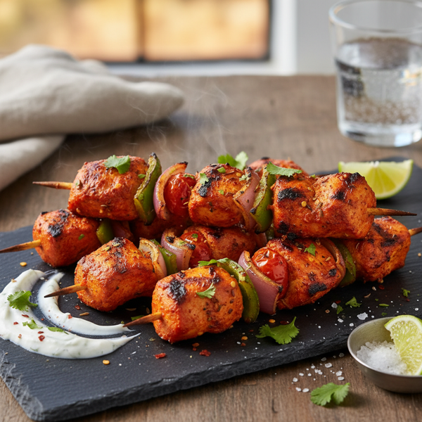 Spicy Tandoori Chicken Skewers recipe